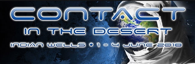 Banner for the Contact in the Desert Conference in 2018