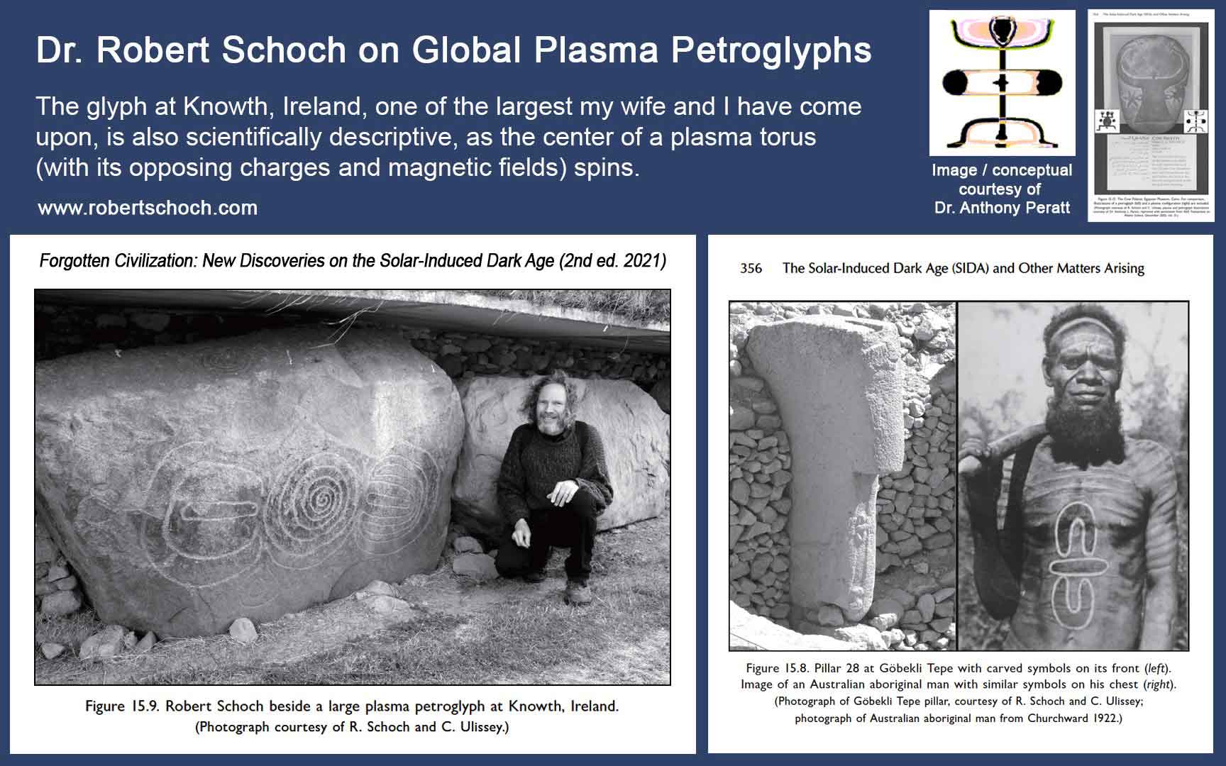 Plasma petroglyph at Knowth in Ireland compared to other similar renderings elsewhere