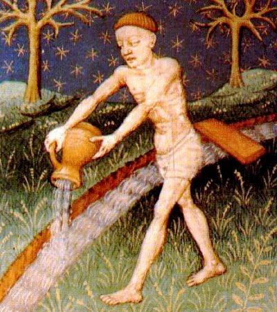 Illustration of Aquarius, c. 1440-1450