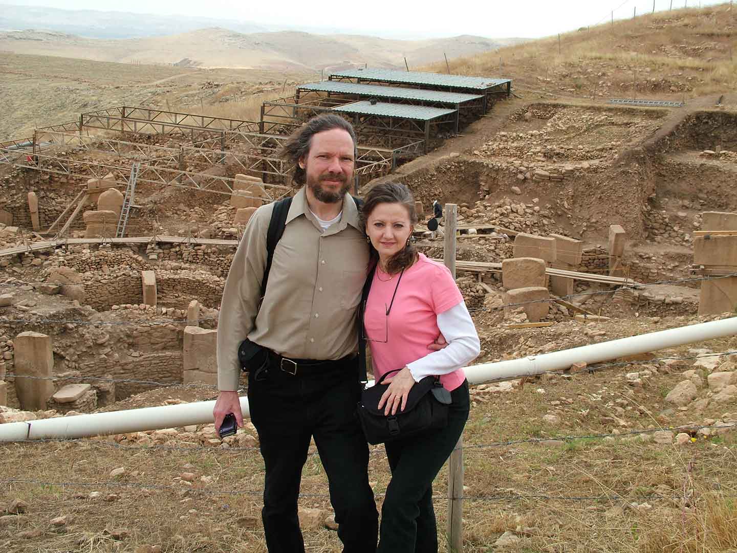 Image of Robert Schoch and Catherine Ulissey at Göbekli Tepe in 2010