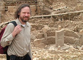 Image taken in 2010 of Robert Schoch at Göbekli Tepe in Turkey