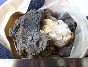Image of vitrified rock at the Mote of Mark