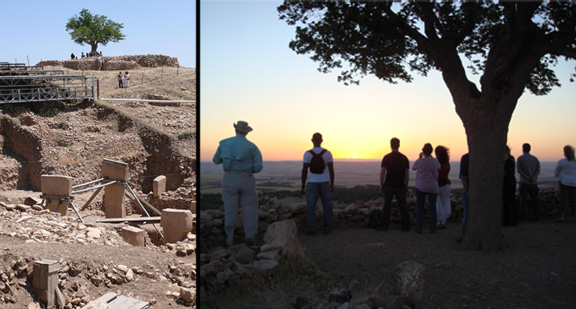 Composite image, sunrise at Gobekli Tepe